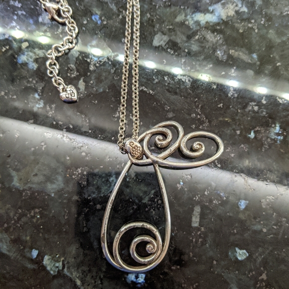 Brighton Swirly Silver Necklace & Earrings Set - Picture 5 of 9